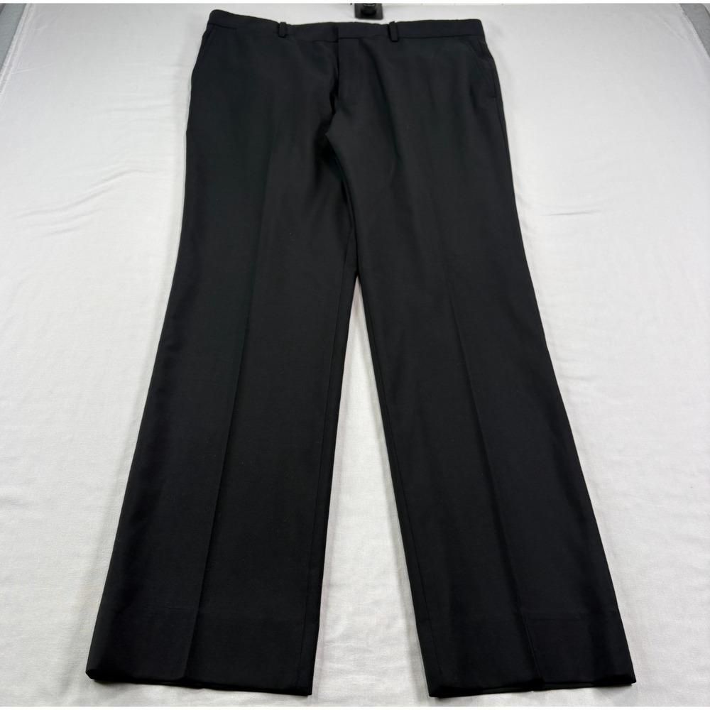 Theory Wool Pants Mens 36x31 Black Dress Slacks Straight Leg Formal Casual